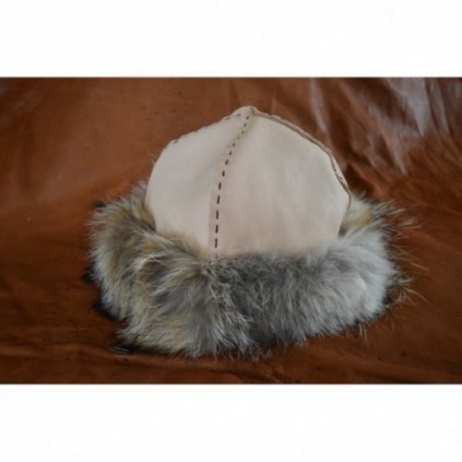 White birka-styled hat